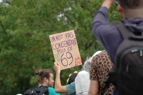 cortège en direction de l' autoroute samedi 10 octobre 2026